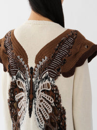 Pull papillon en laine - Natural White