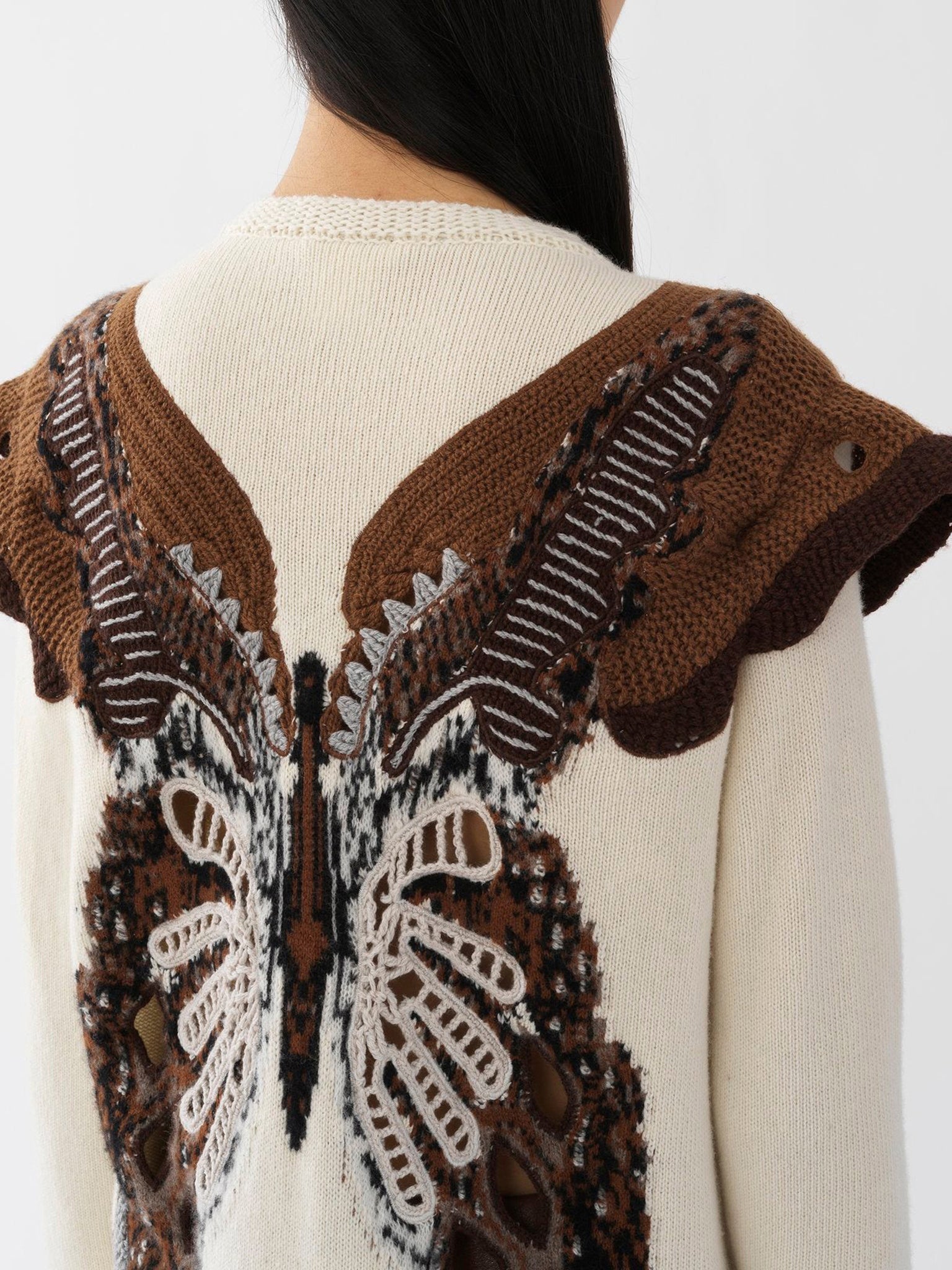 Pull papillon en laine - Natural White