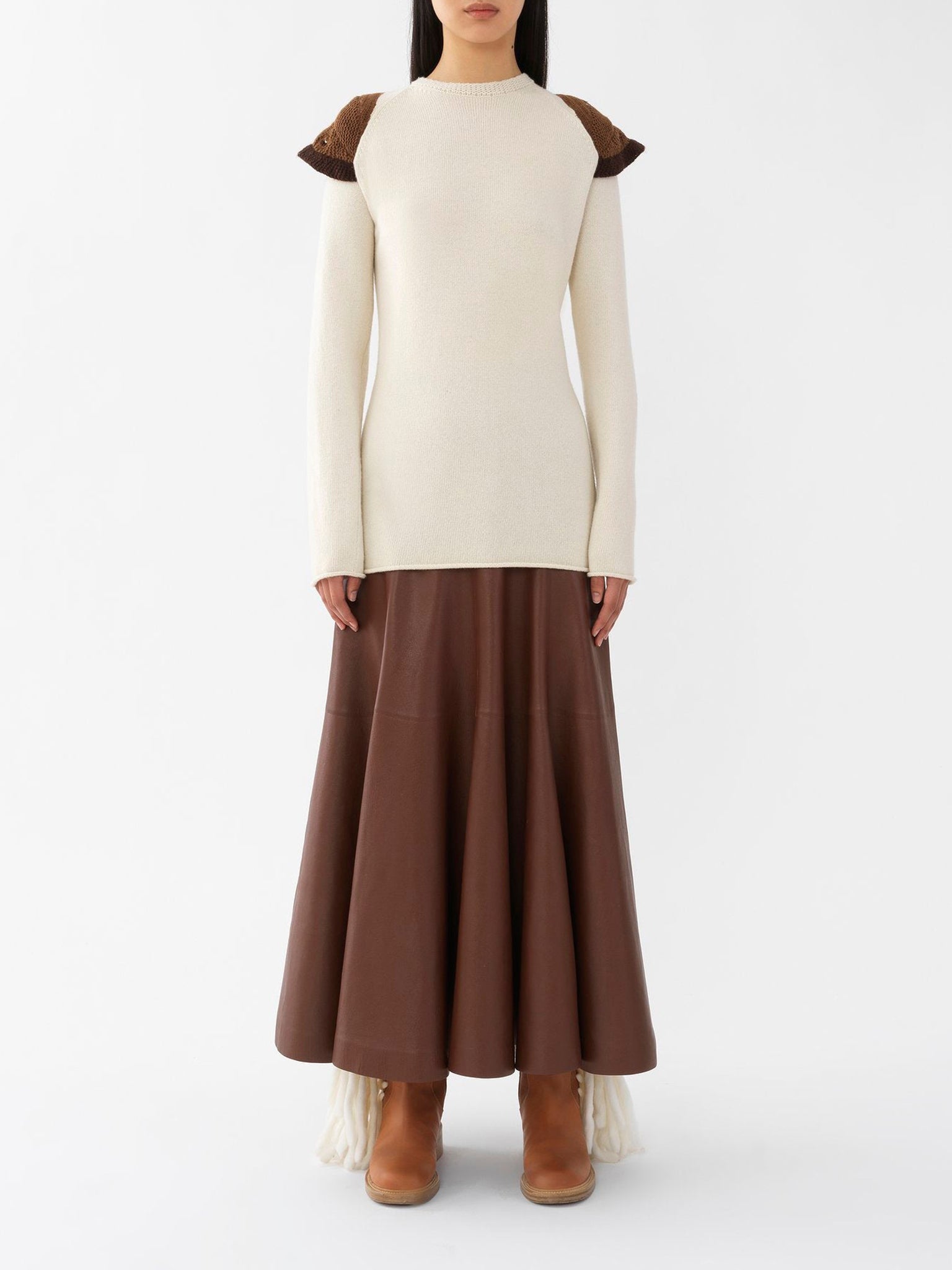 Pull papillon en laine - Natural White