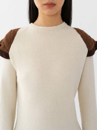 Pull papillon en laine - Natural White