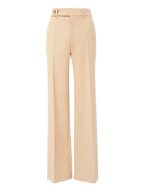 Pantalon large évasé en laine vierge - Barley Brown