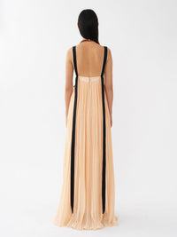 Robe empire en soie - Pink & Beige