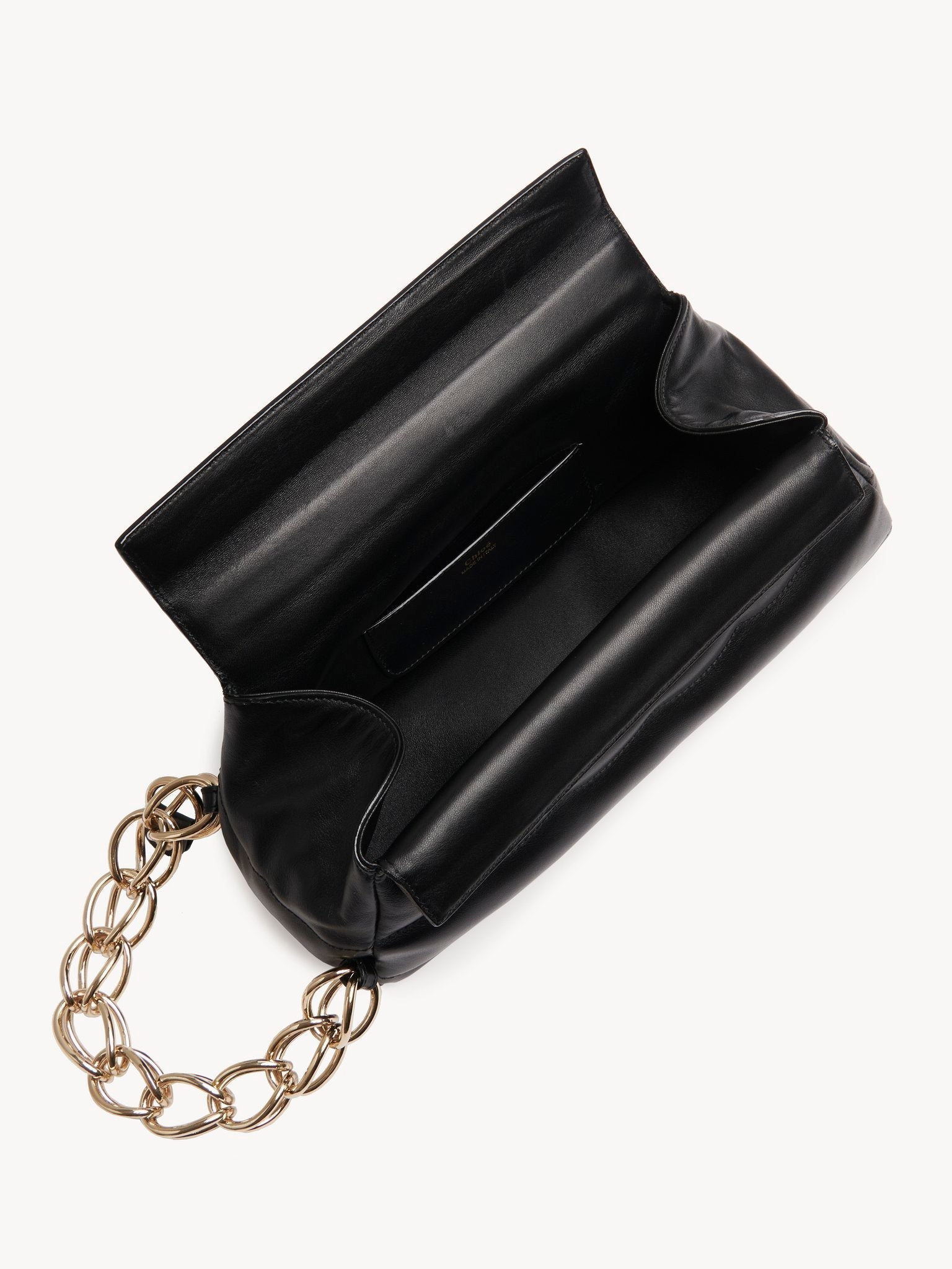 Sac minaudière en cuir matelassé - Black