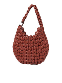 Grand sac hobo Wooden C en cuir - Sepia Brown