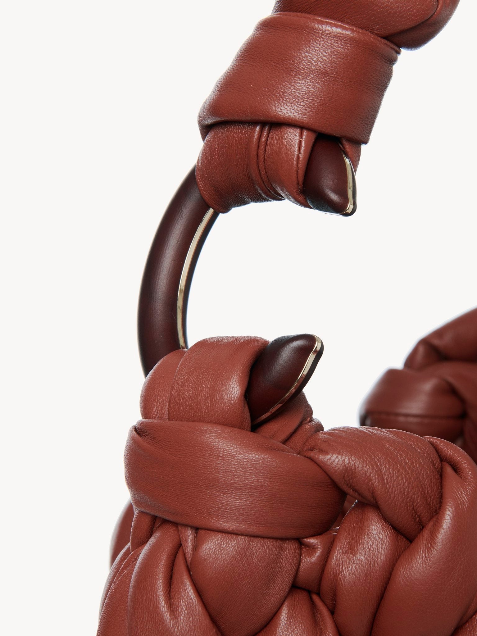 Grand sac hobo Wooden C en cuir - Sepia Brown