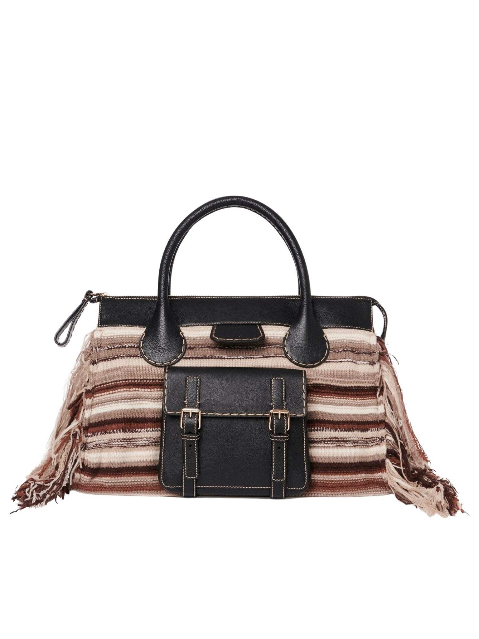 Grand sac Edith en cachemire - Multicolor Black