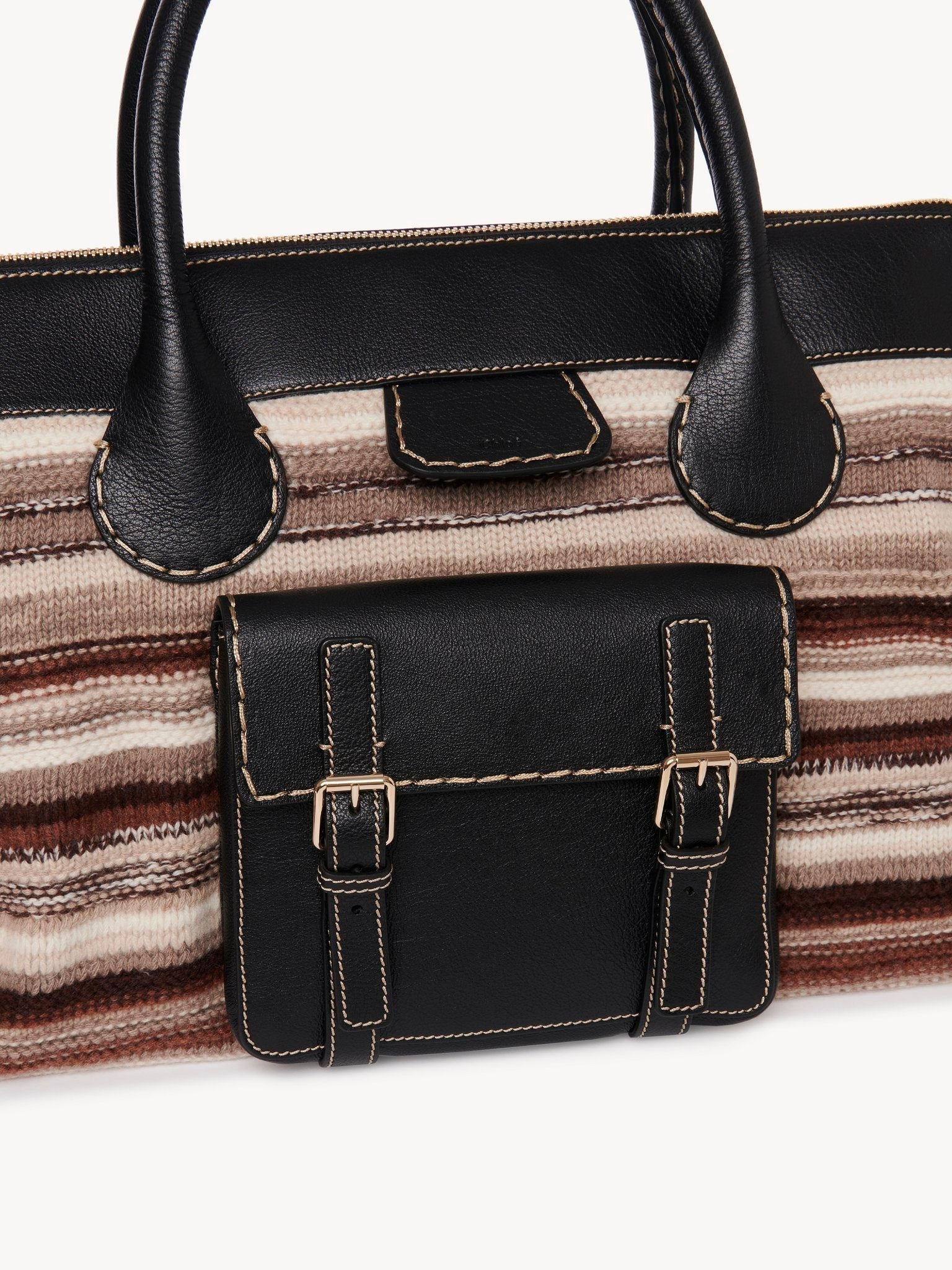 Grand sac Edith en cachemire - Multicolor Black