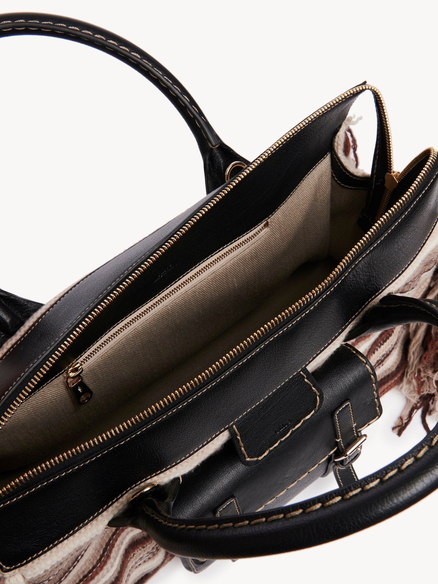 Grand sac Edith en cachemire - Multicolor Black