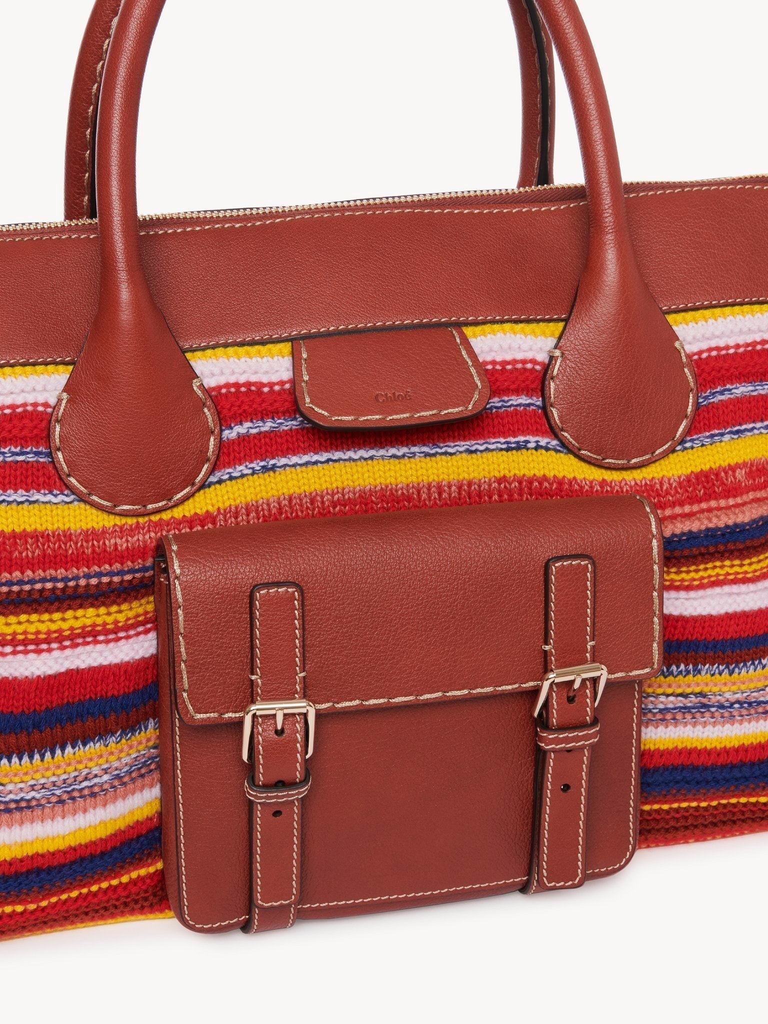 Grand sac Edith en cachemire - Multicolor Red