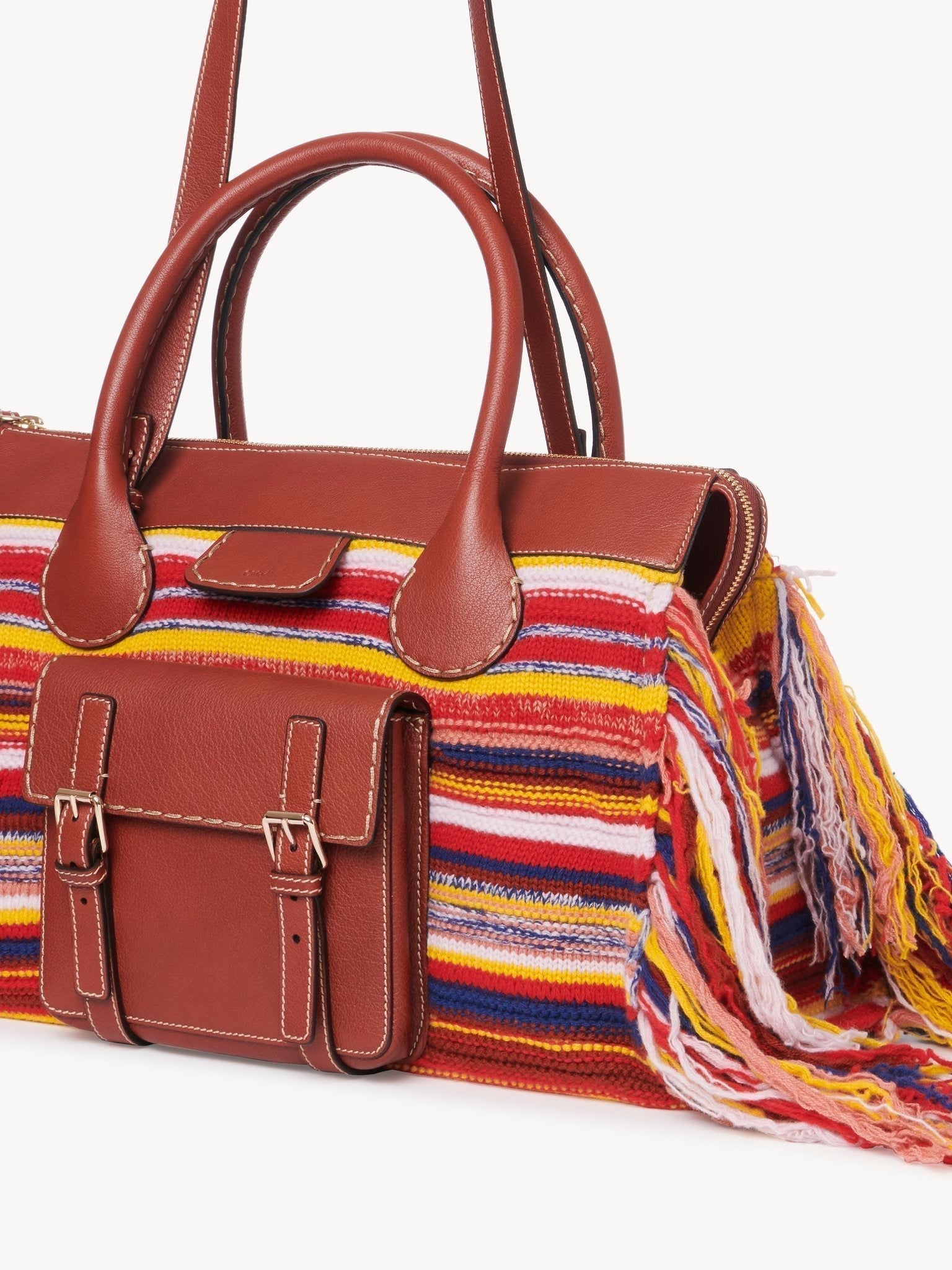Grand sac Edith en cachemire - Multicolor Red