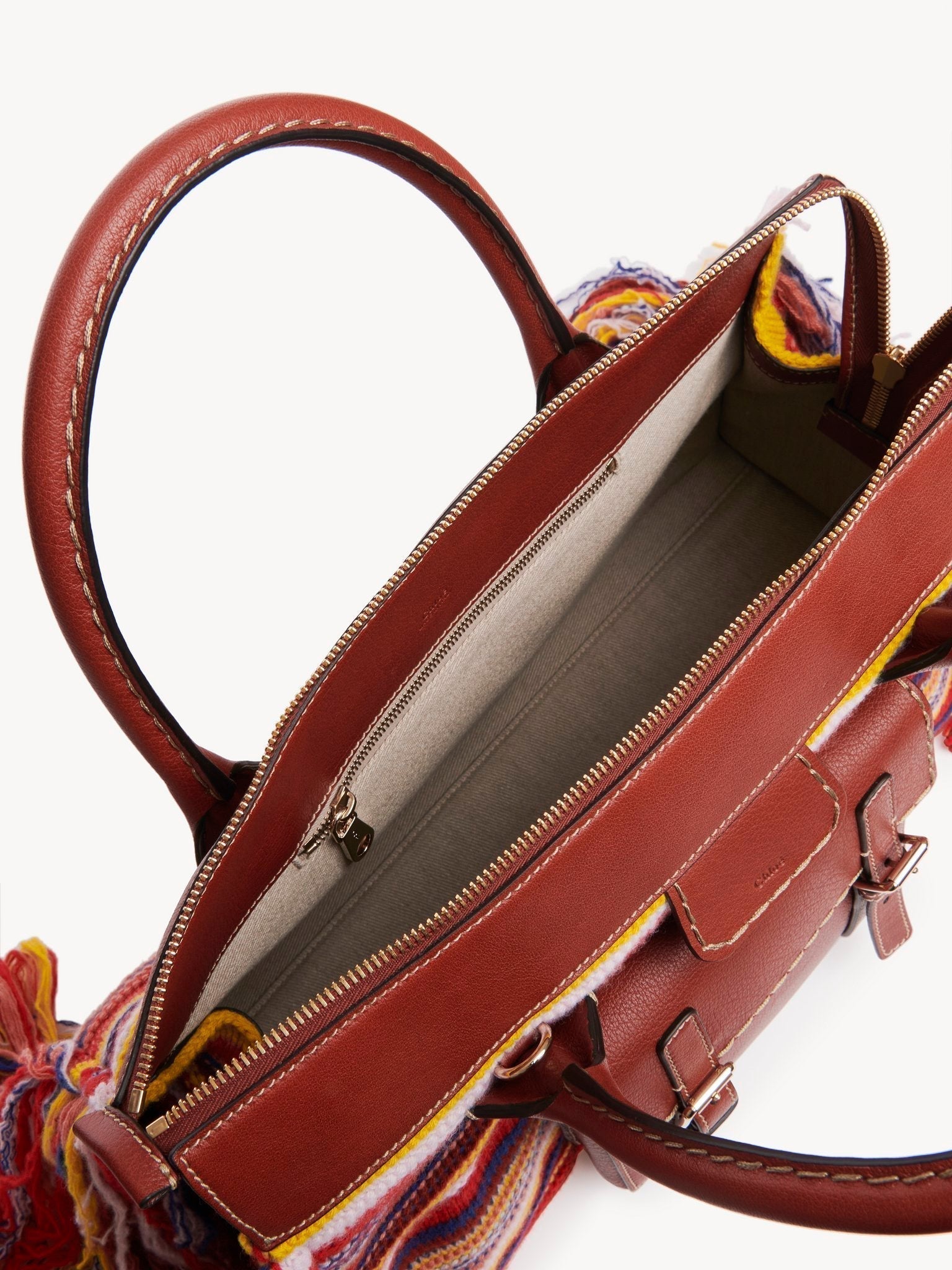 Grand sac Edith en cachemire - Multicolor Red