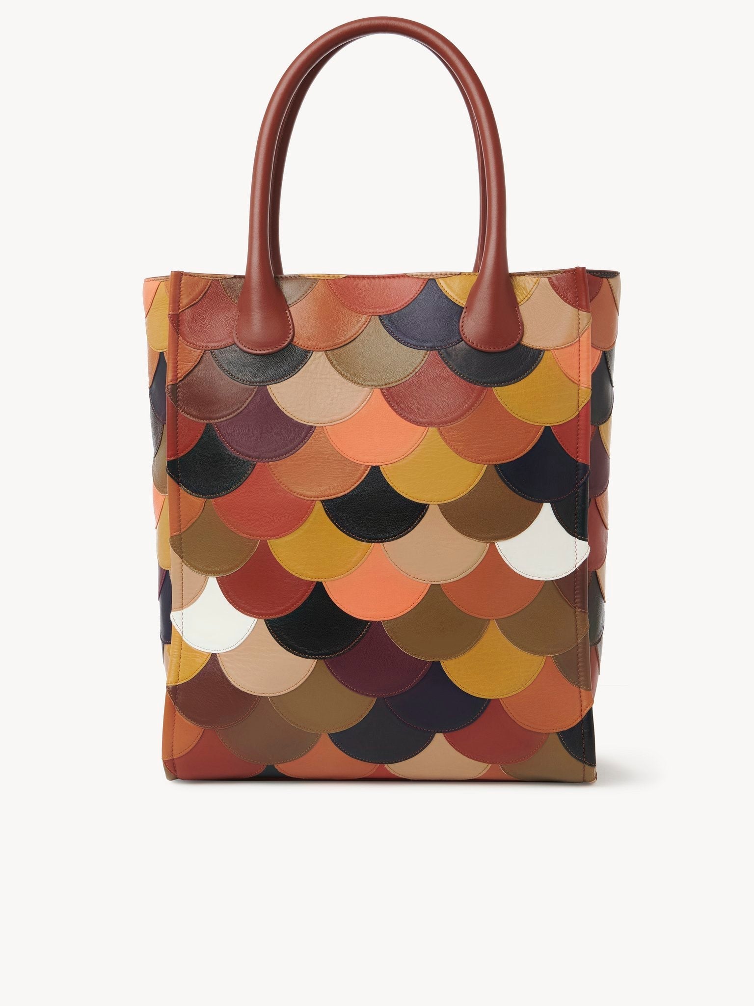 Grand sac cabas Joyce en cuir - Sepia Brown