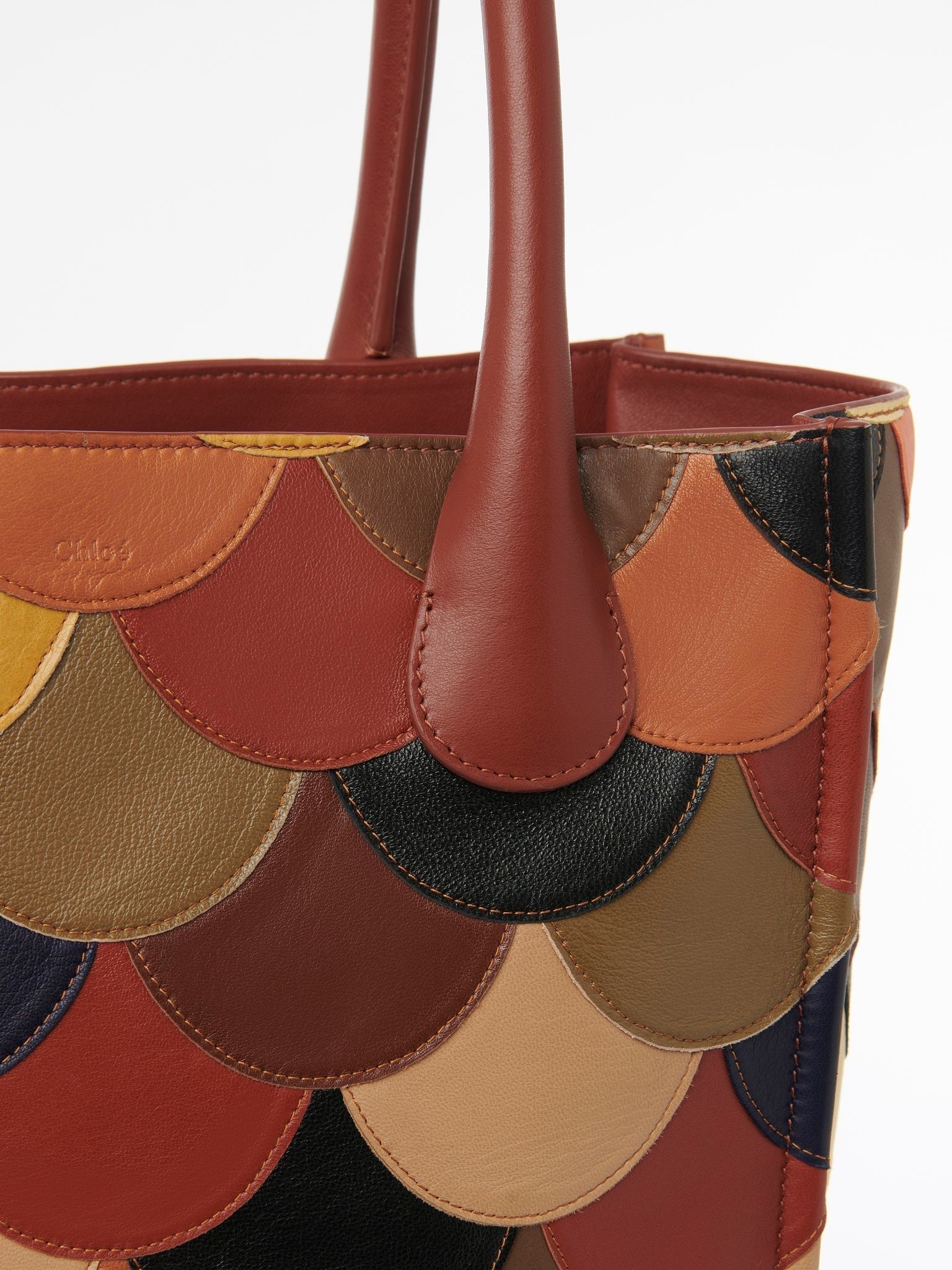 Grand sac cabas Joyce en cuir - Sepia Brown
