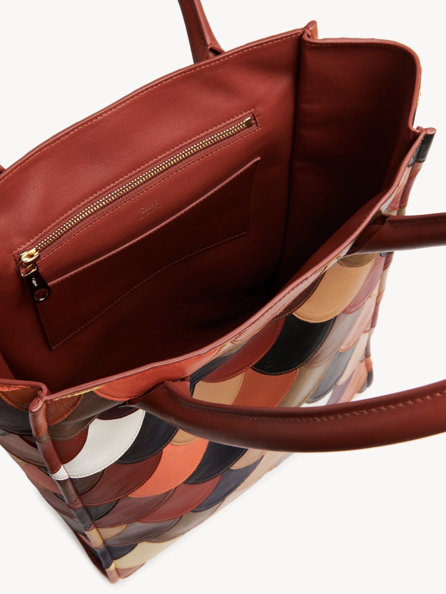 Grand sac cabas Joyce en cuir - Sepia Brown