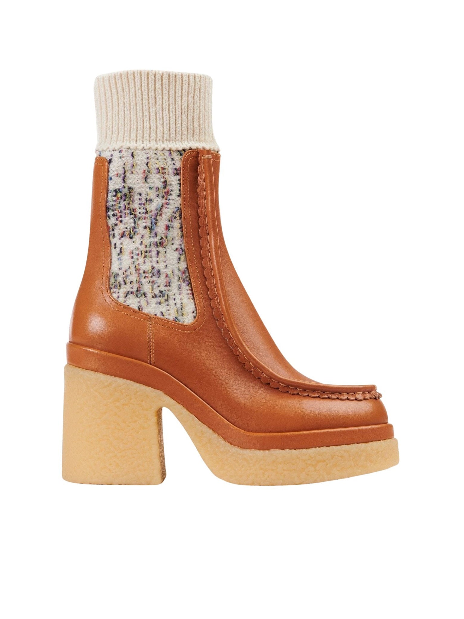 Bottines Jamie hautes en cuir - Luminous Ochre