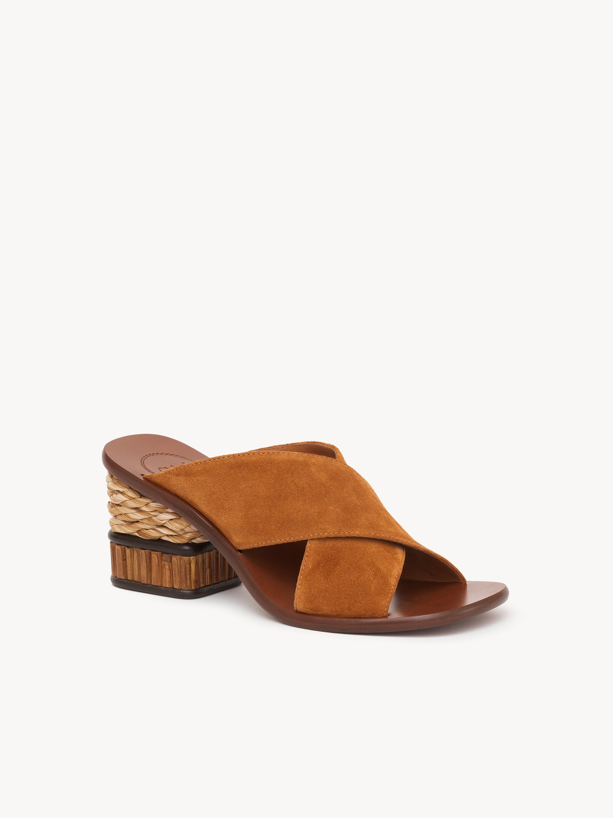 Mules Laia en cuir - Caramello