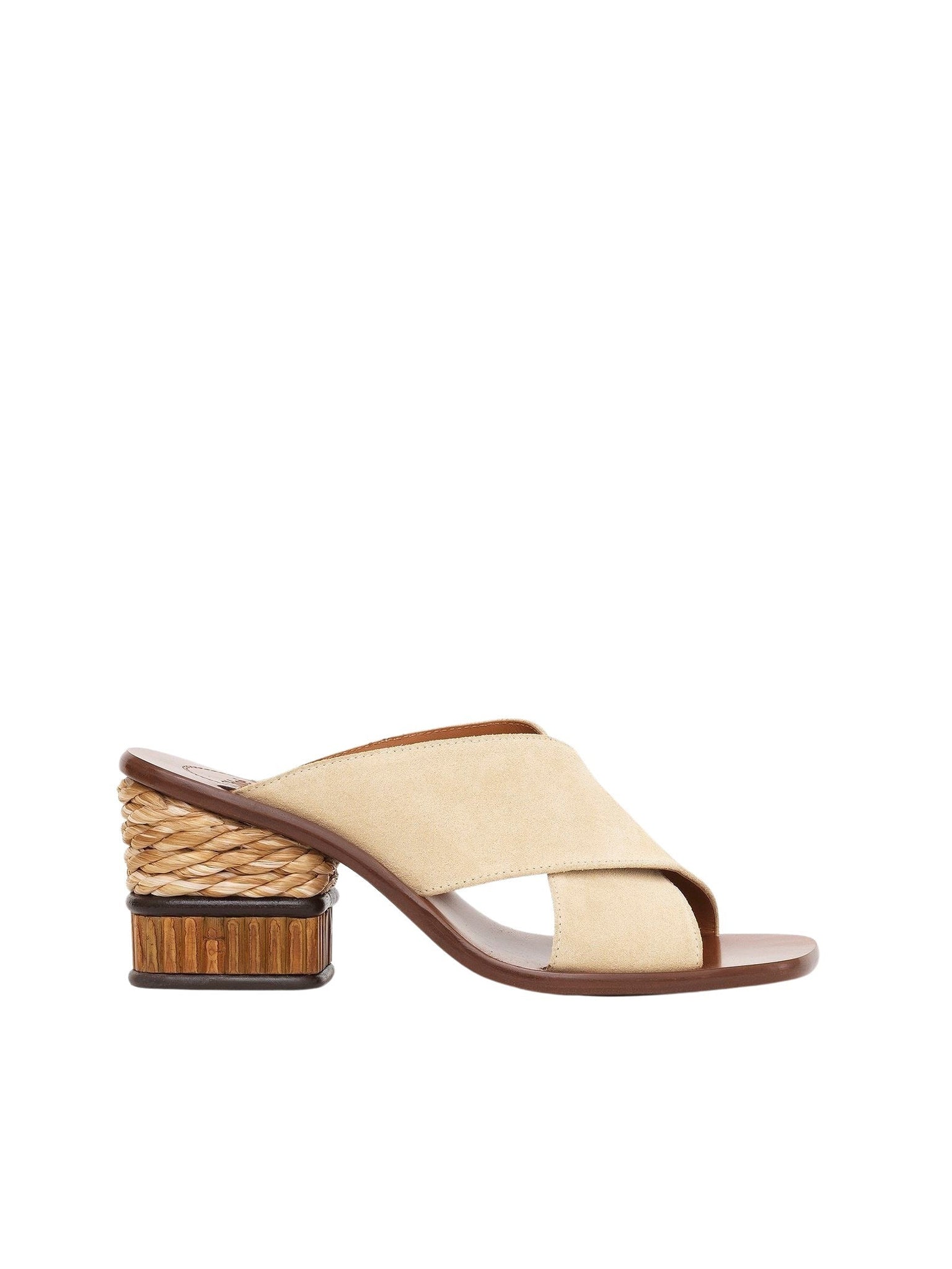 Mules Laia en cuir - Biscotti Beige