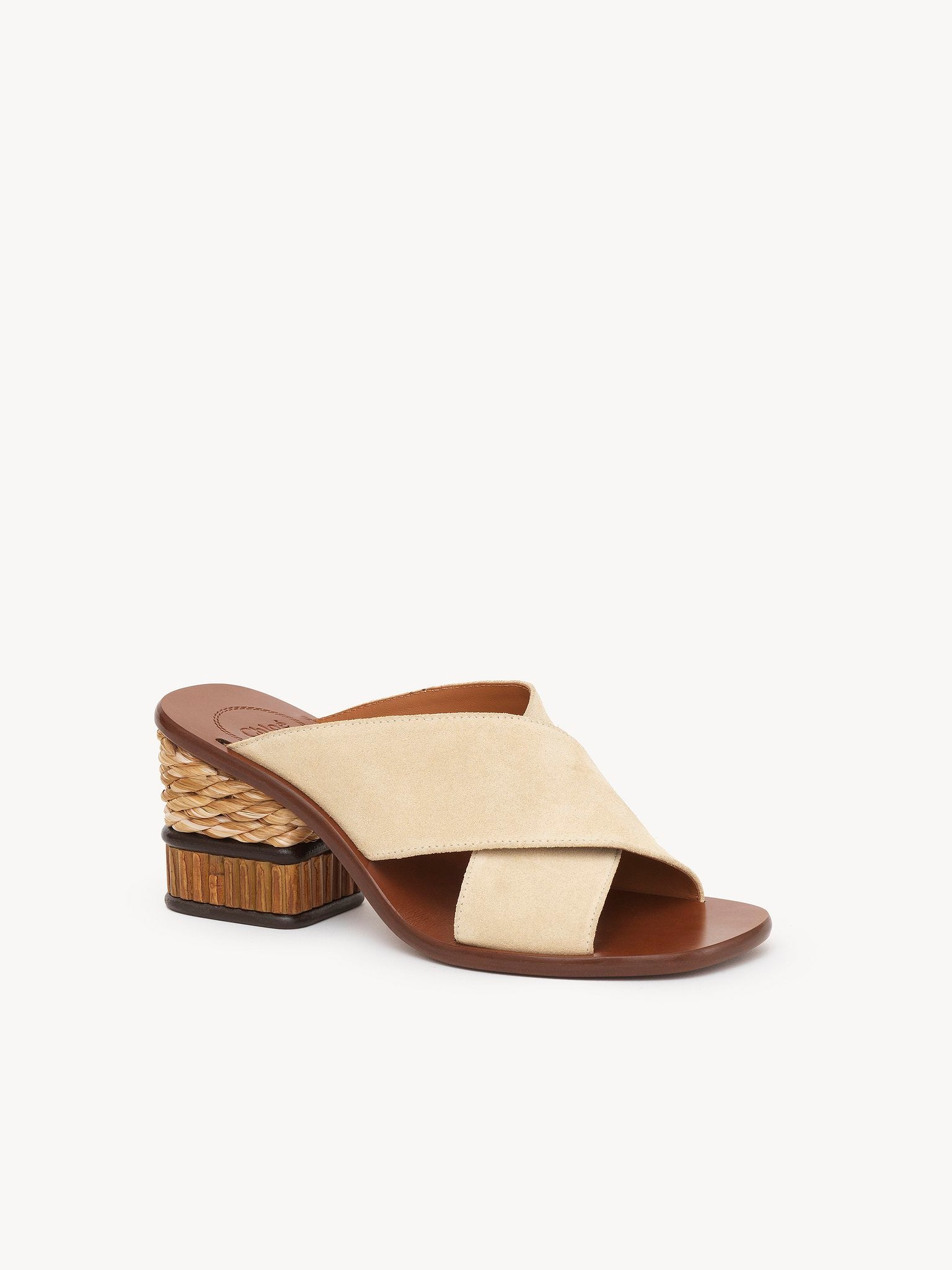 Mules Laia en cuir - Biscotti Beige