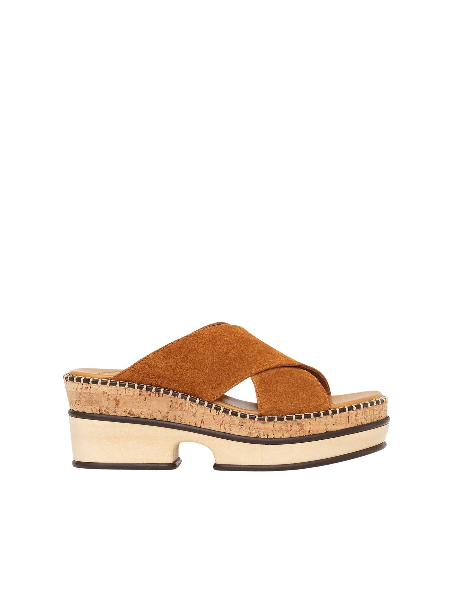 Mules Laia en cuir suédé - Caramello