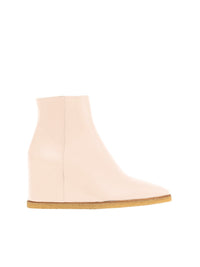 Bottines Moreen en cuir souple - Beige Perle