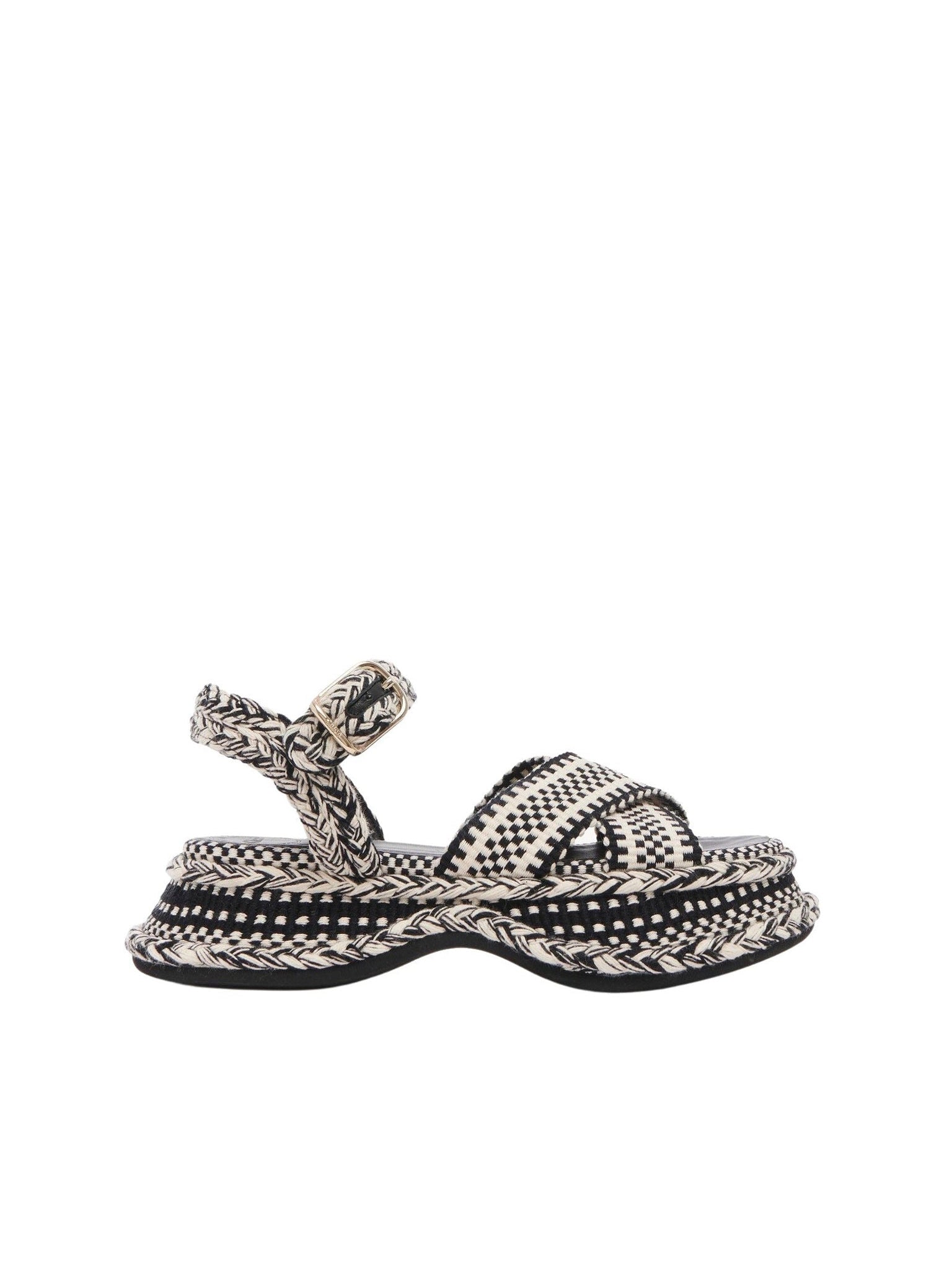 Sandales Meril en cuir - White & Black