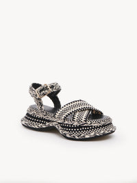 Sandales Meril en cuir - White & Black