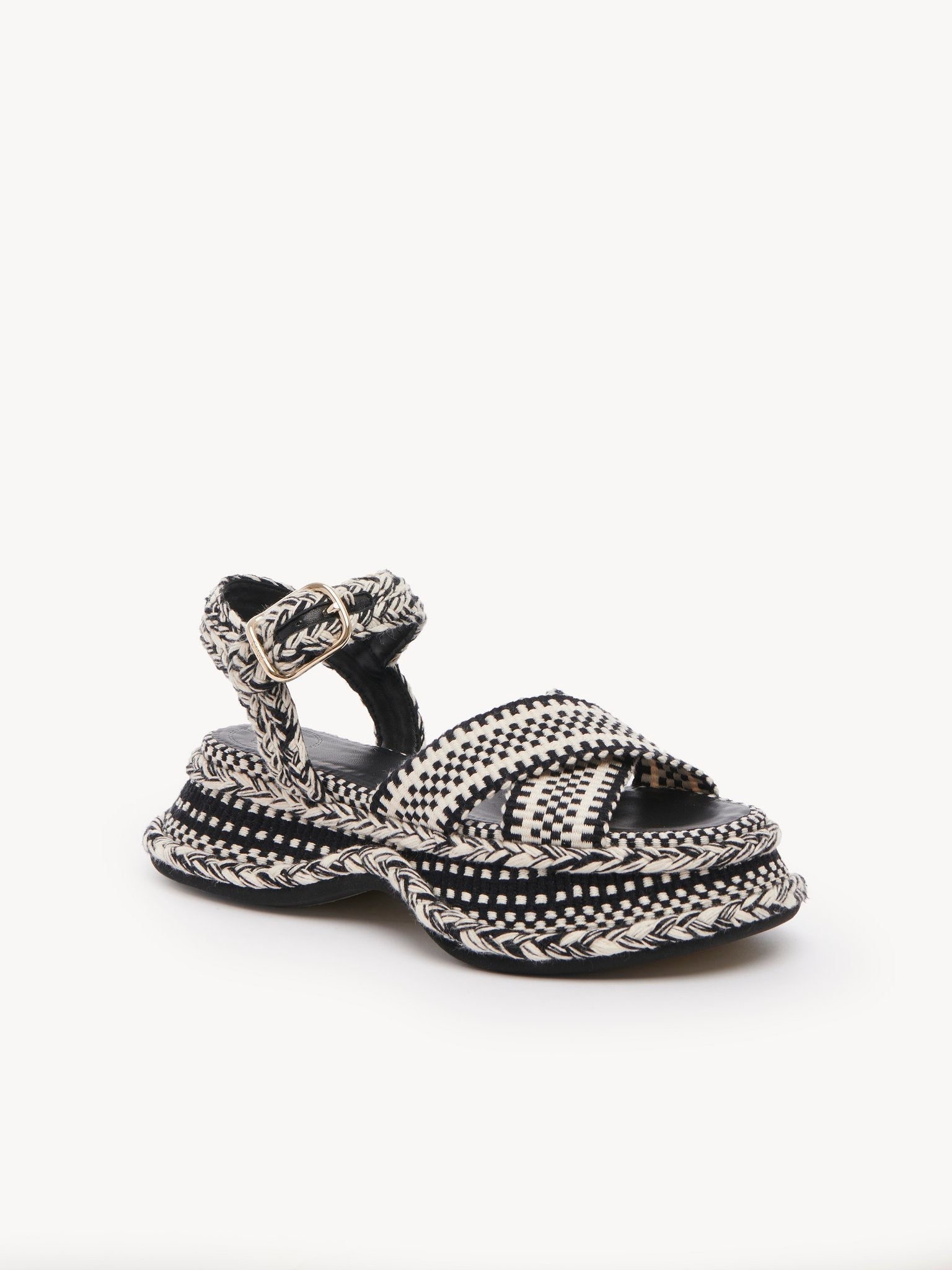 Sandales Meril en cuir - White & Black