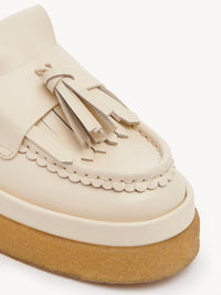 Mocassins Jamie en cuir - Eggshell