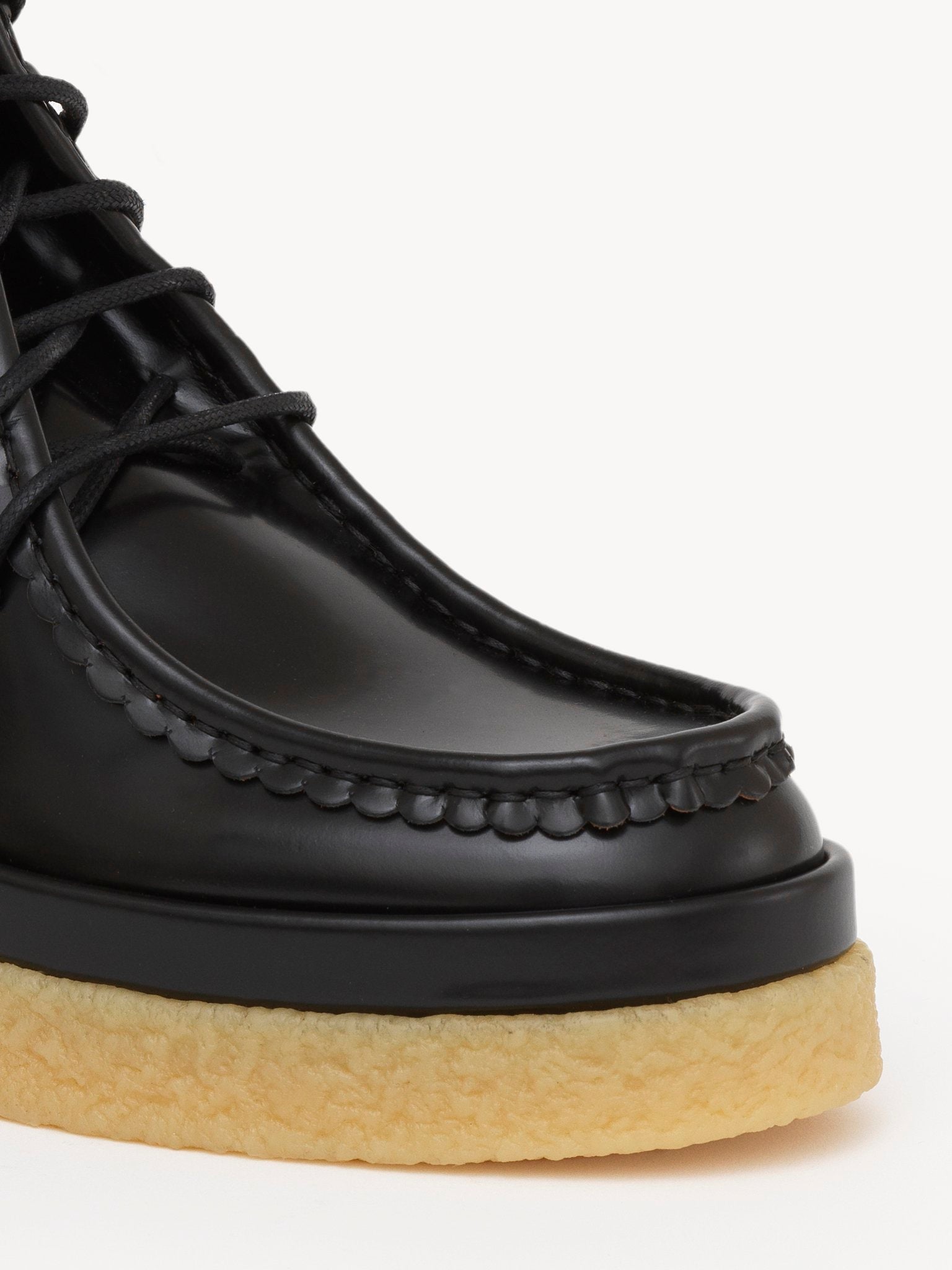 Bottines à lacets en cuir - Black