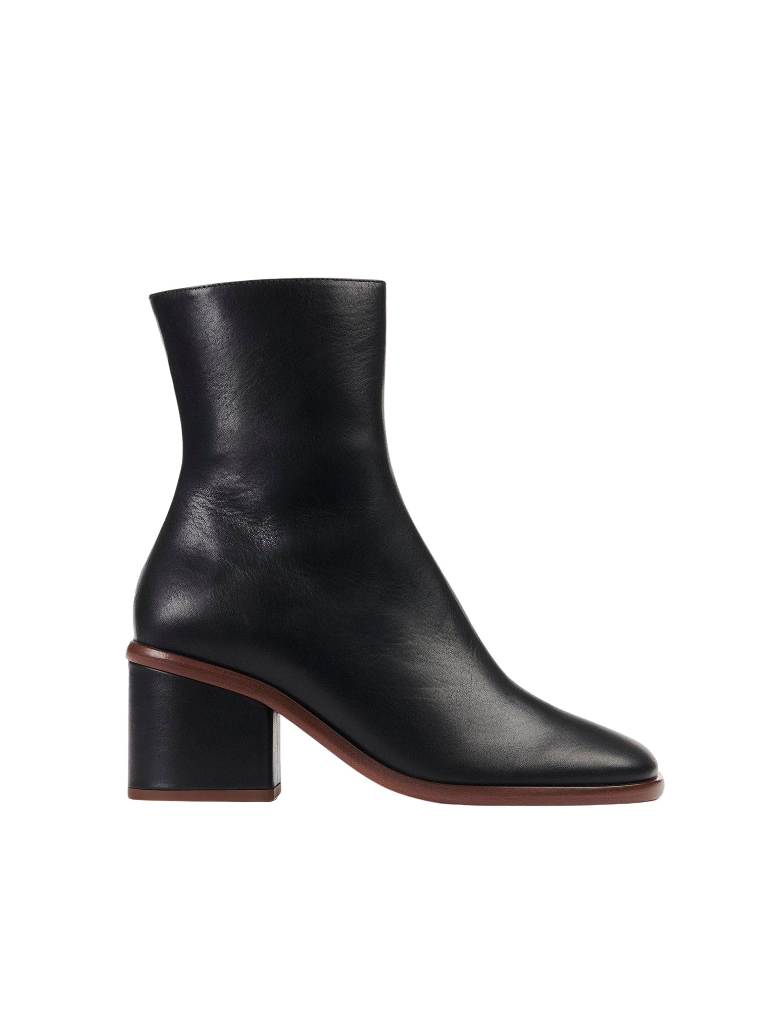 Bottines à talons Meganne en cuir - Black