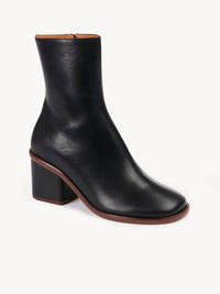 Bottines à talons Meganne en cuir - Black