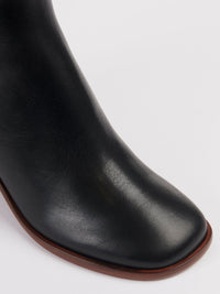 Bottines à talons Meganne en cuir - Black