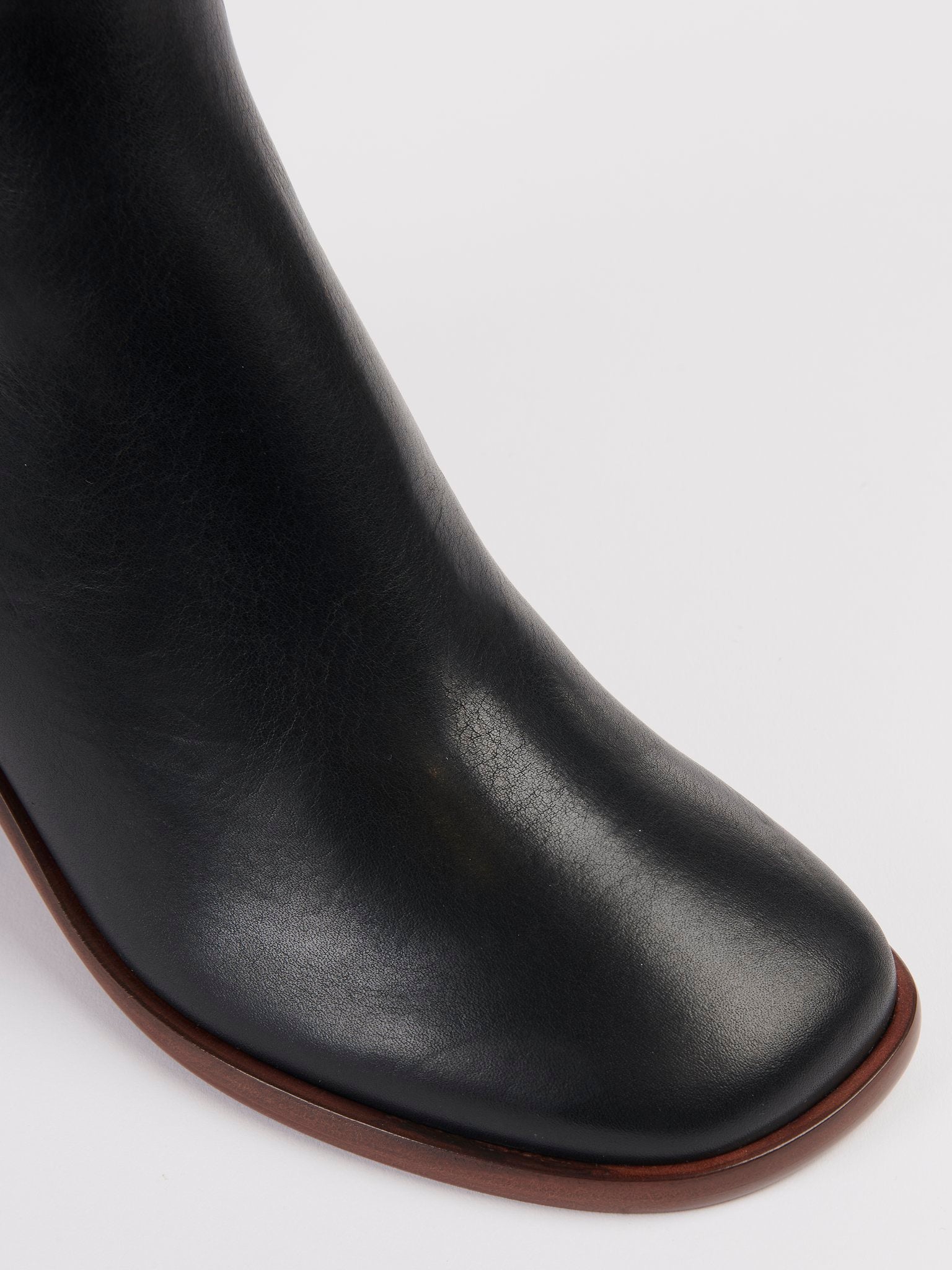 Bottines à talons Meganne en cuir - Black