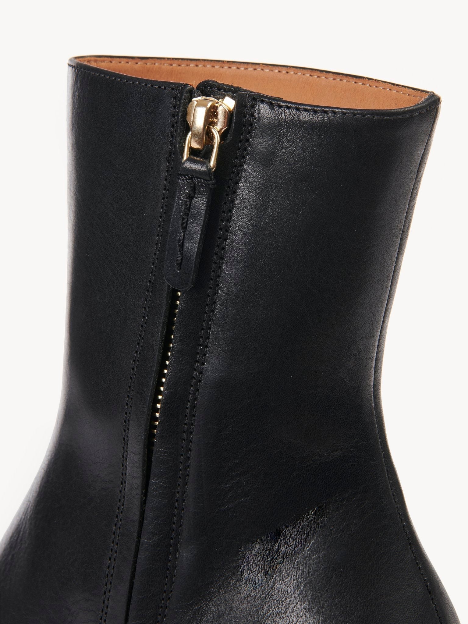 Bottines à talons Meganne en cuir - Black