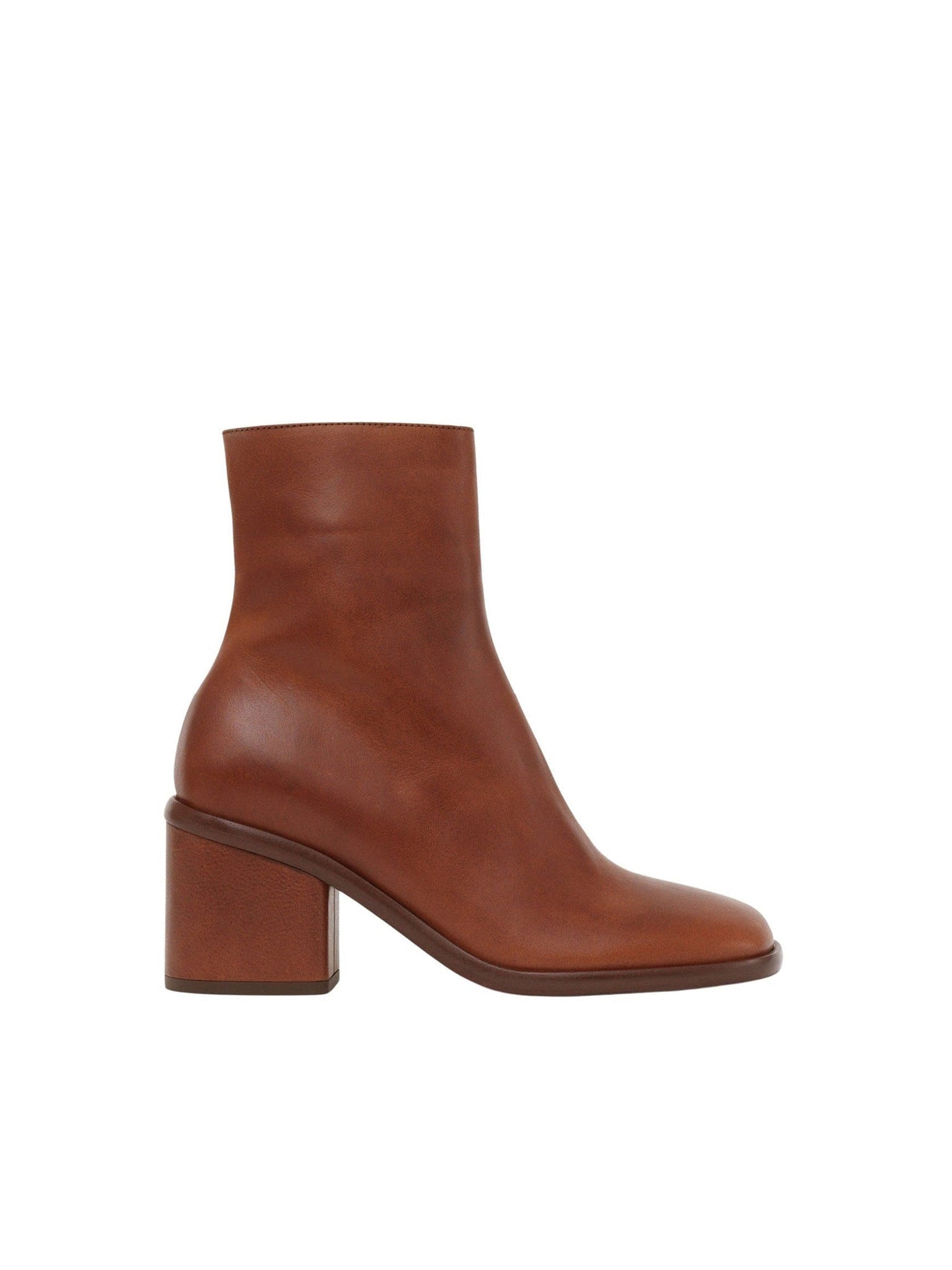 Bottines à talons Meganne en cuir - Rosewood Brown