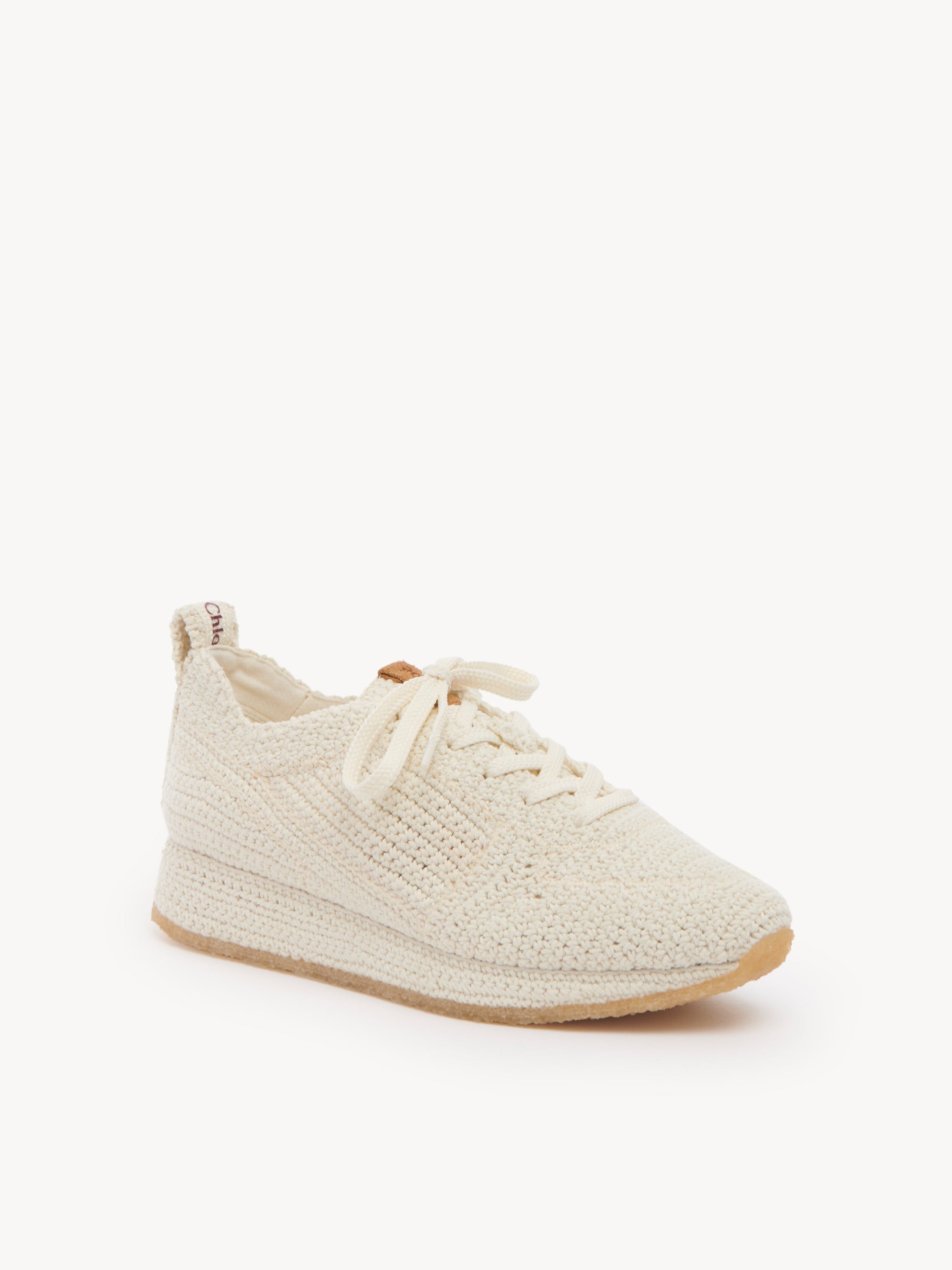 Baskets Myha en crochet recyclé - Blanc