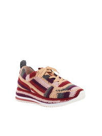 Baskets Myha en crochet recyclé - Multicolor Pink