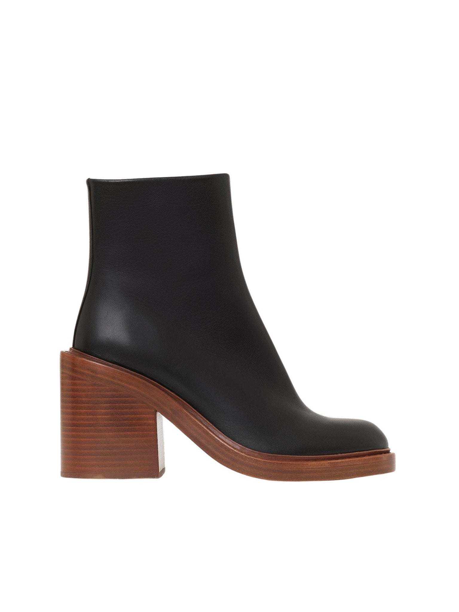 Bottines à talon May en cuir - Black