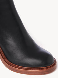 Bottines à talon May en cuir - Black