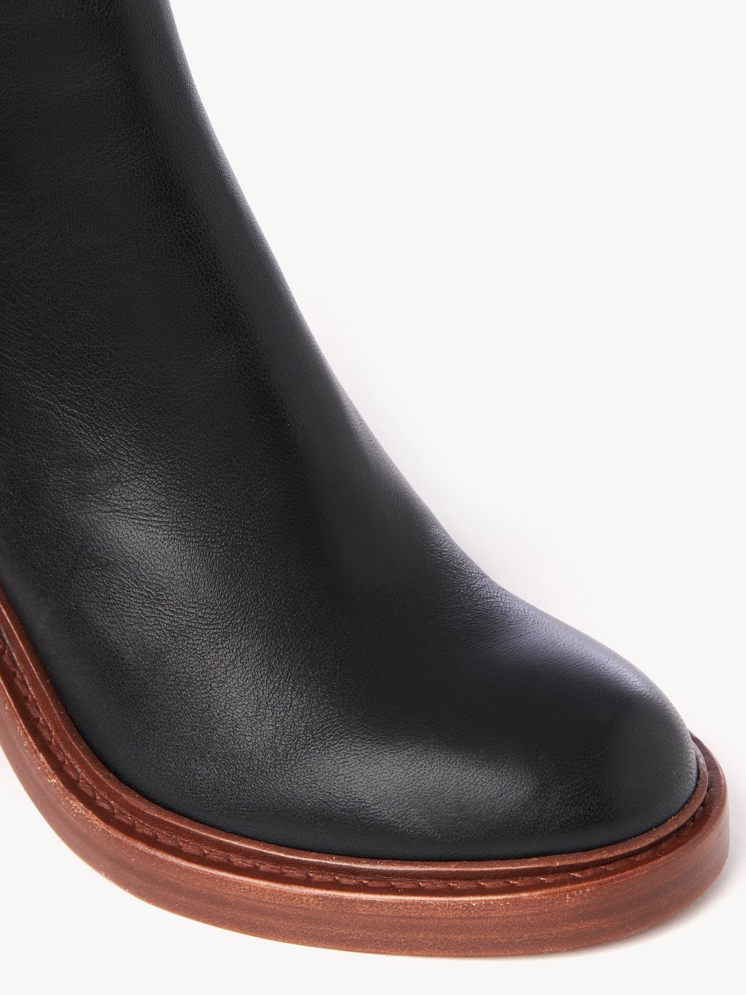 Bottines à talon May en cuir - Black