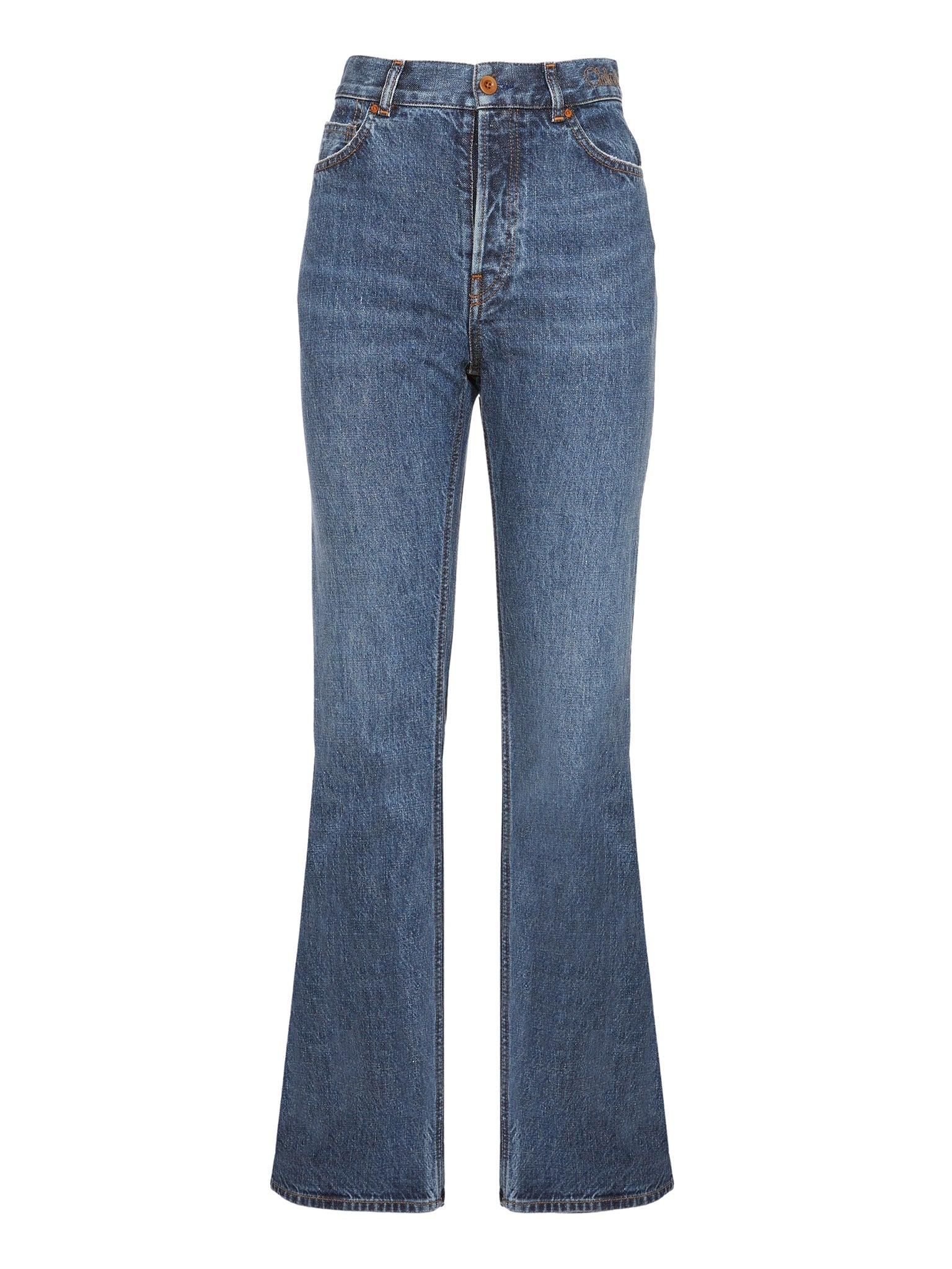 Pantalon en denim circulaire en coton et chanvre recyclé - Bleu Sombre