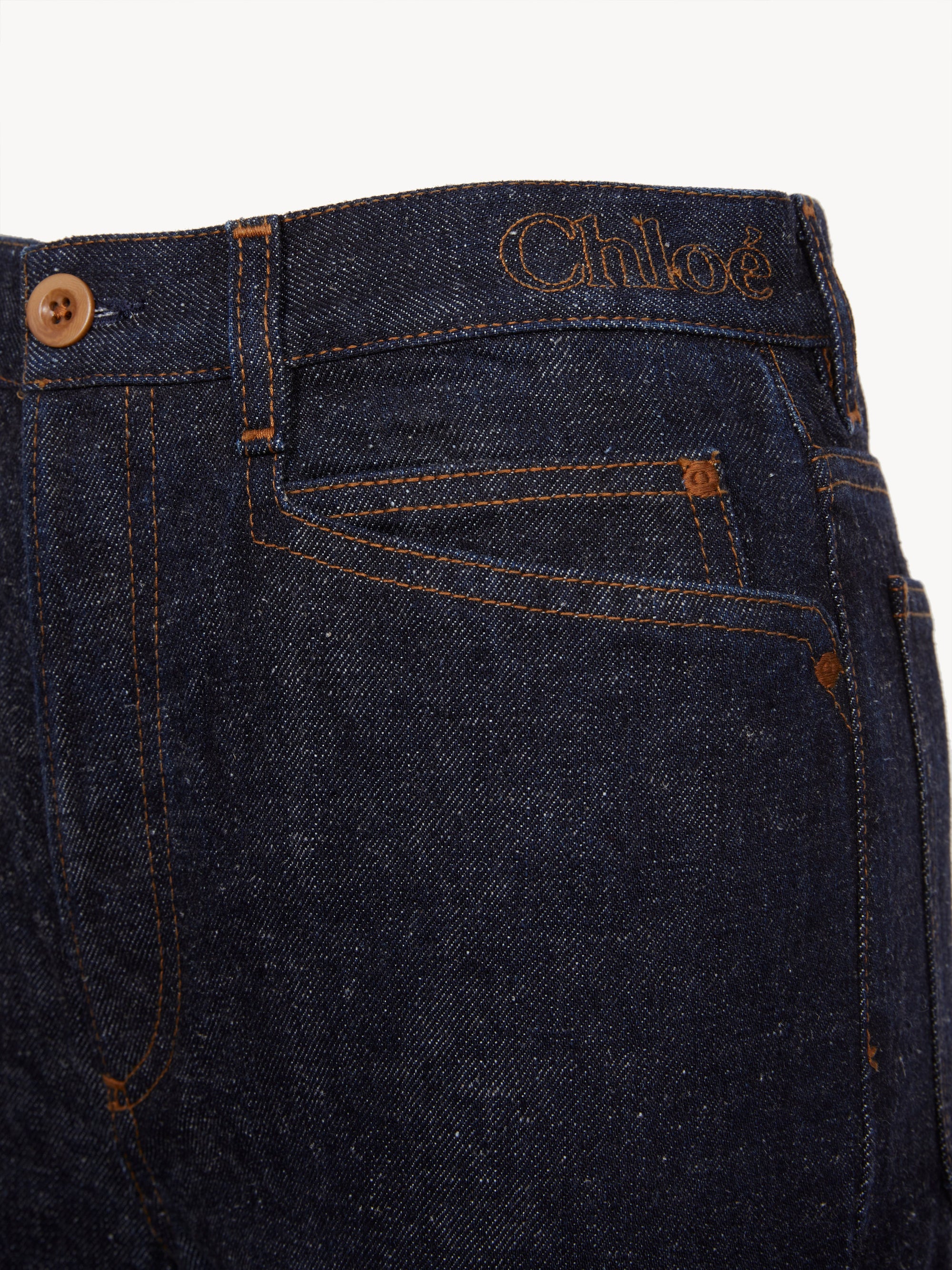 Pantalon en denim circulaire en coton et chanvre recyclé - Marine