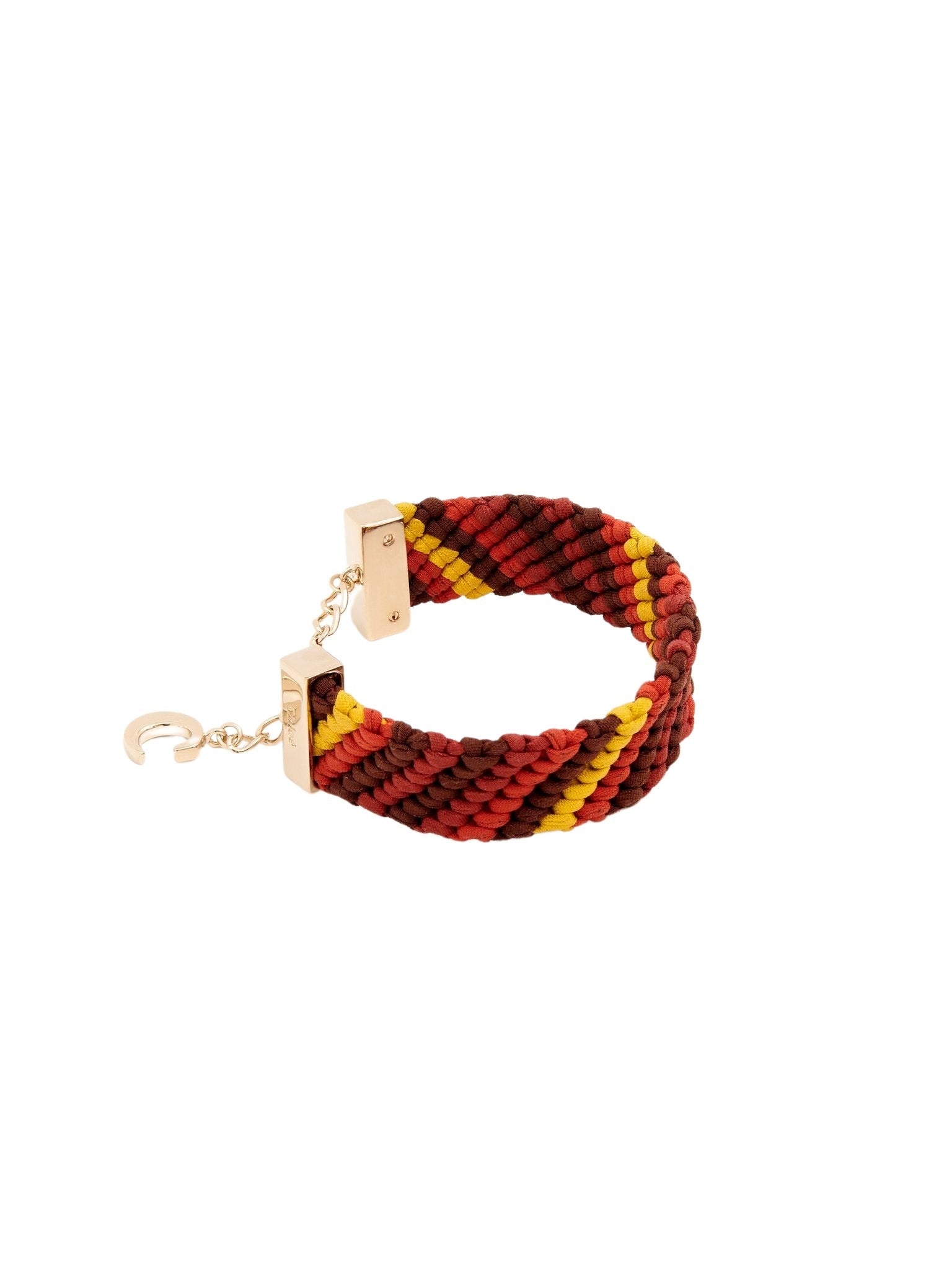 Braçelet Kyn en laiton - Red & Brown