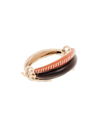 Braçelet Kattie en laiton - Henna Orange