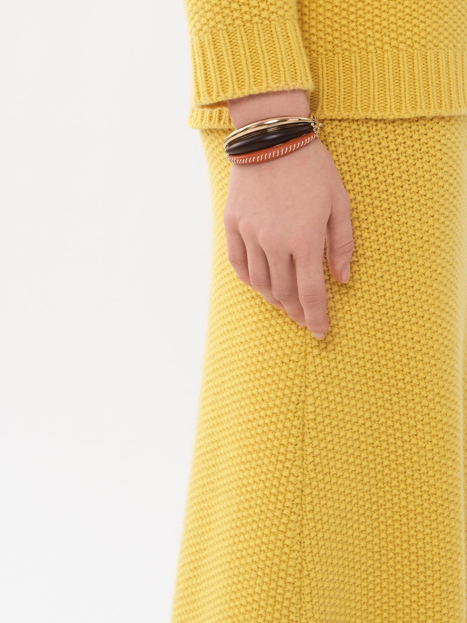 Braçelet Kattie en laiton - Henna Orange