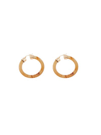 Boucles d’oreilles créoles Maée - Almond Brown