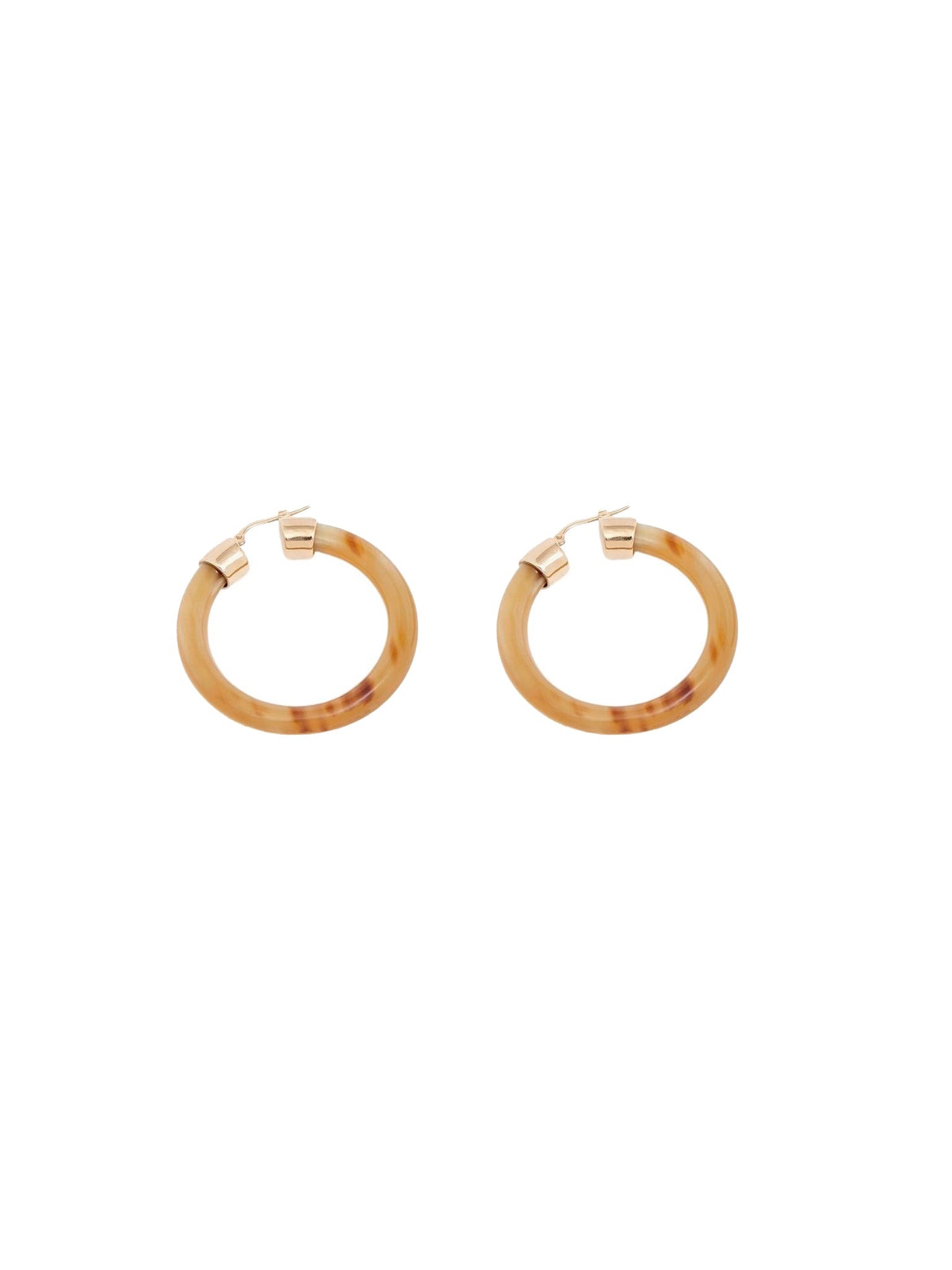 Boucles d’oreilles créoles Maée - Almond Brown