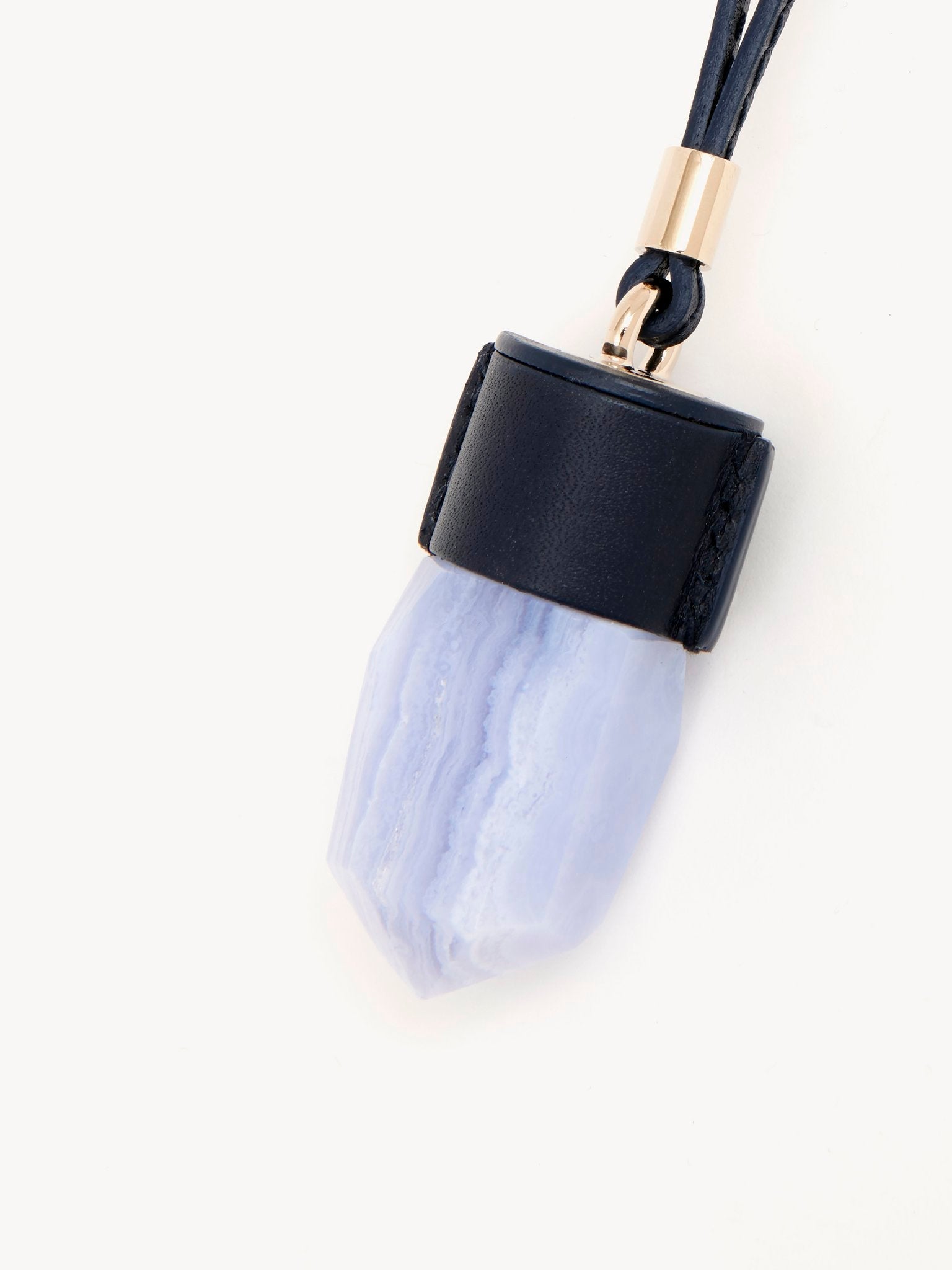 Collier moyen Jemma en laiton et pierre semi préçieuse - Blue & Blue