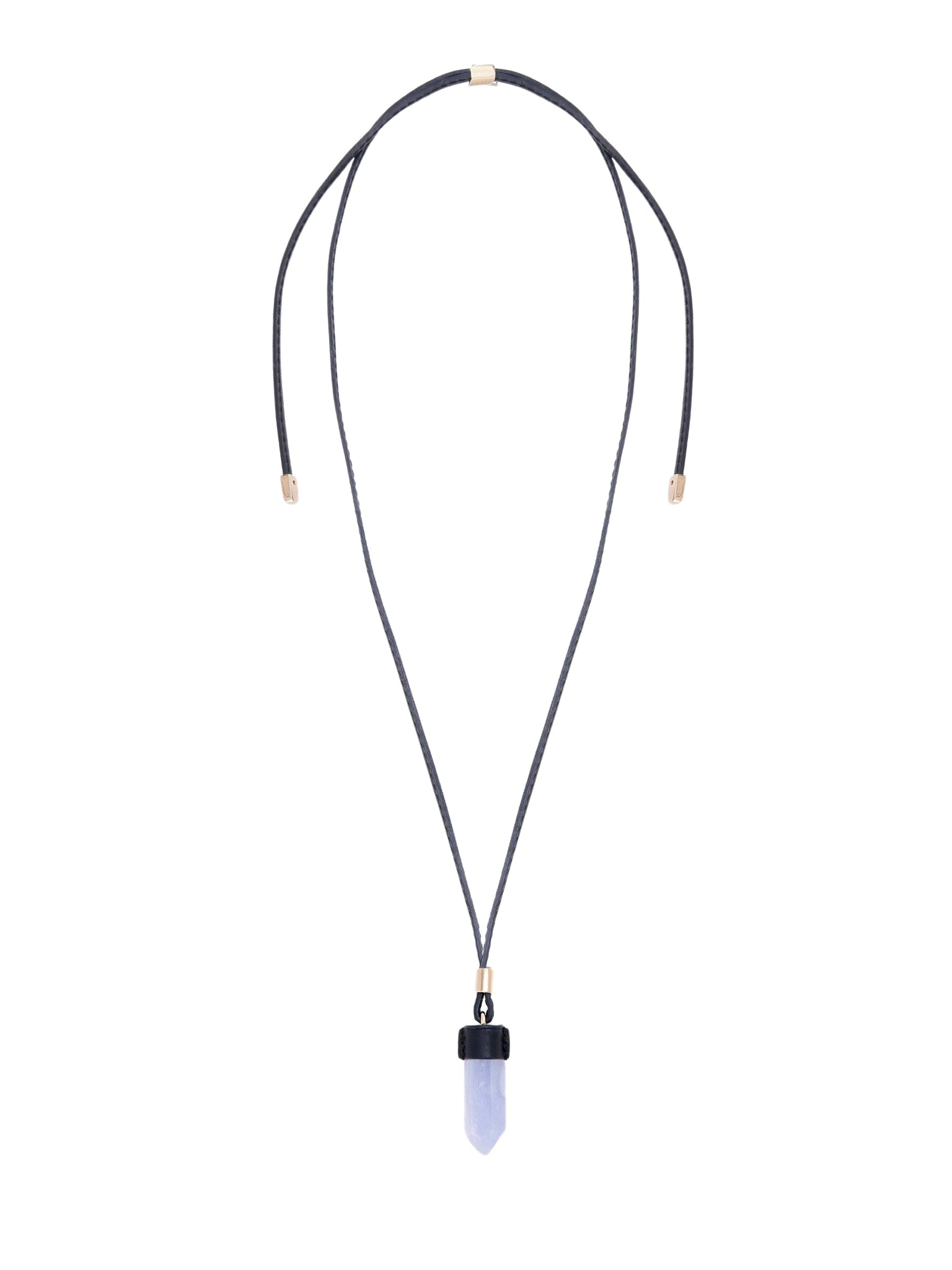 Collier mini Jemma en laiton et pierre semi préçieuse - Blue & Blue
