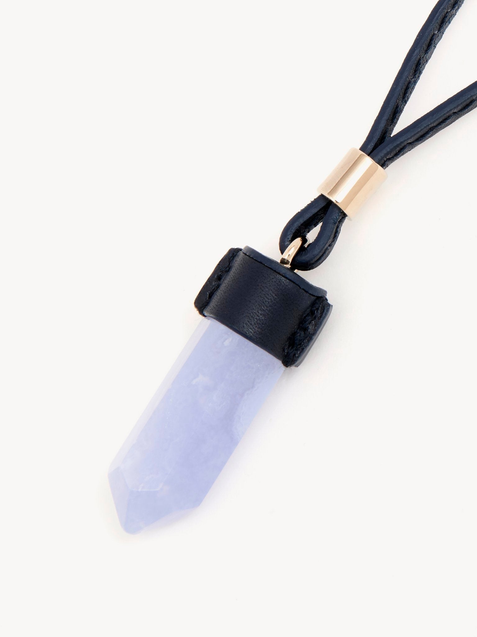 Collier mini Jemma en laiton et pierre semi préçieuse - Blue & Blue